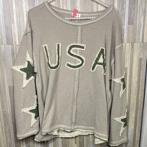 POL Tan USA Star Sweatshirt